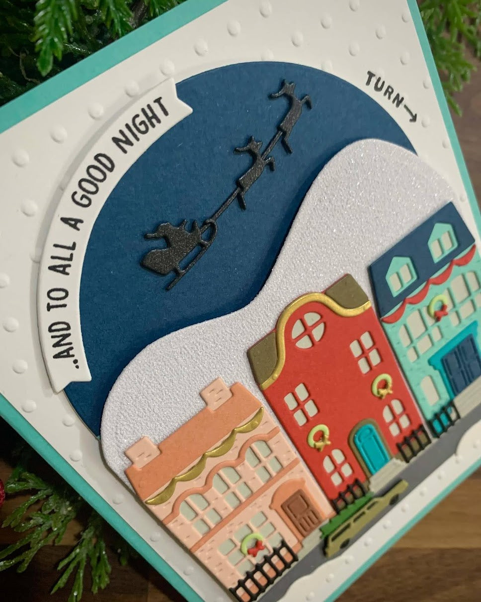 Interactive Christmas Village Card