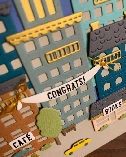 Downtown City Celebration Card (Congrats / New Apartment / Celebration)