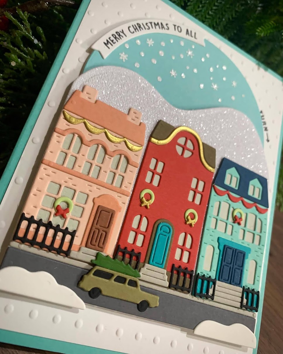 Interactive Christmas Village Card