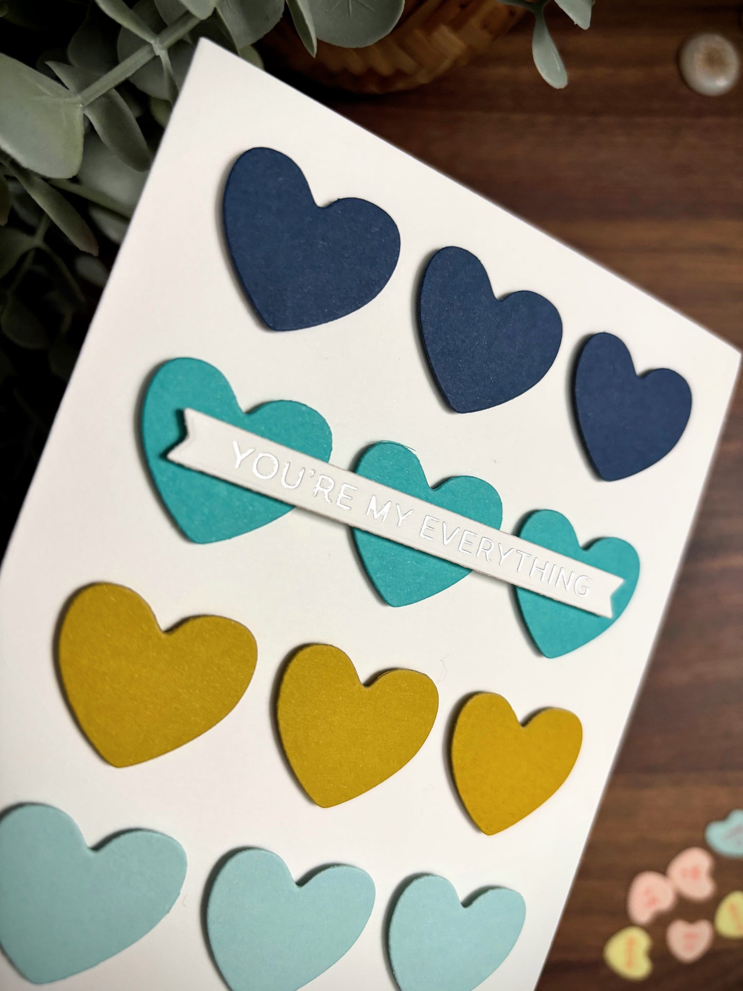 Modern Hearts (Blue + Yellow) (Valentine's Day)