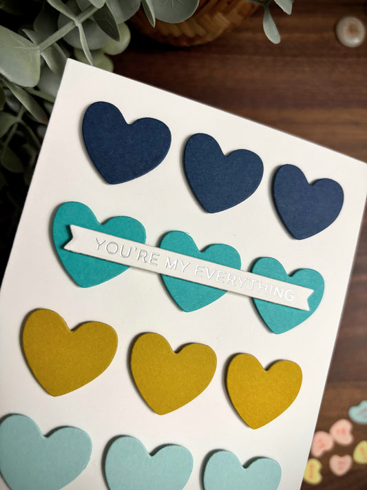 Modern Hearts (Blue + Yellow) (Valentine's Day)