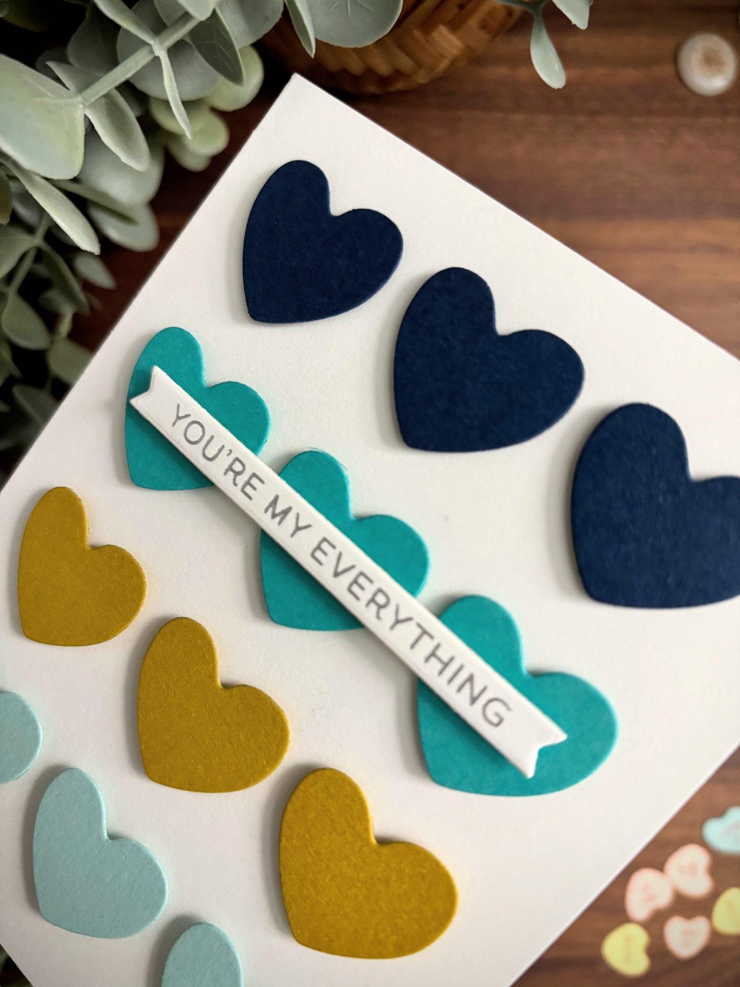 Modern Hearts (Blue + Yellow) (Valentine's Day)