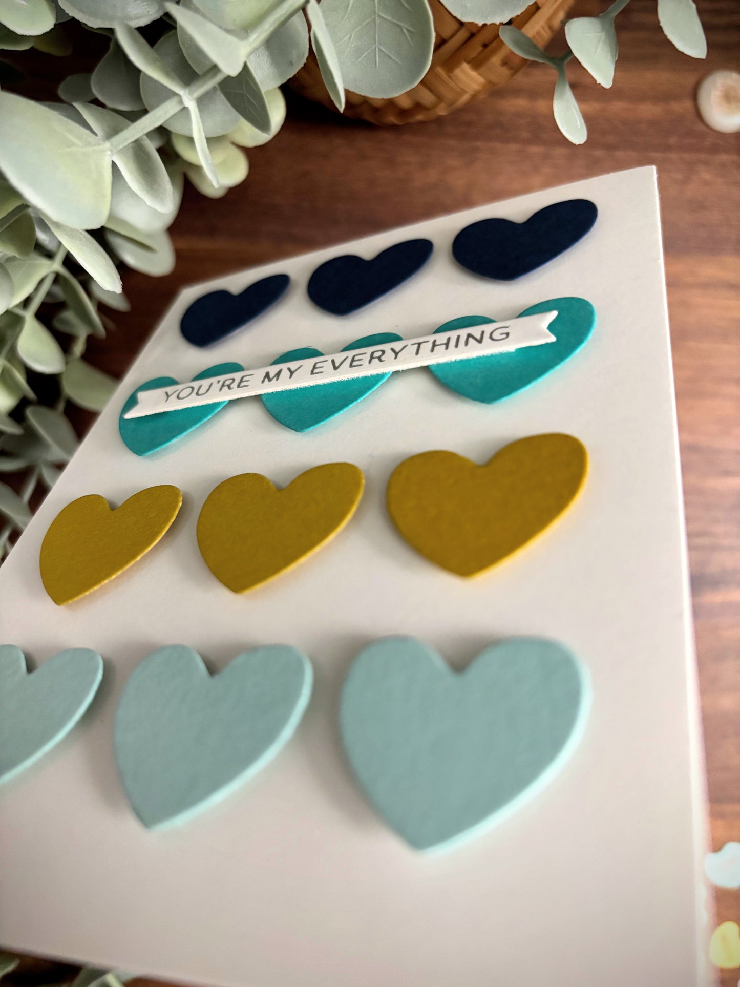 Modern Hearts (Blue + Yellow) (Valentine's Day)