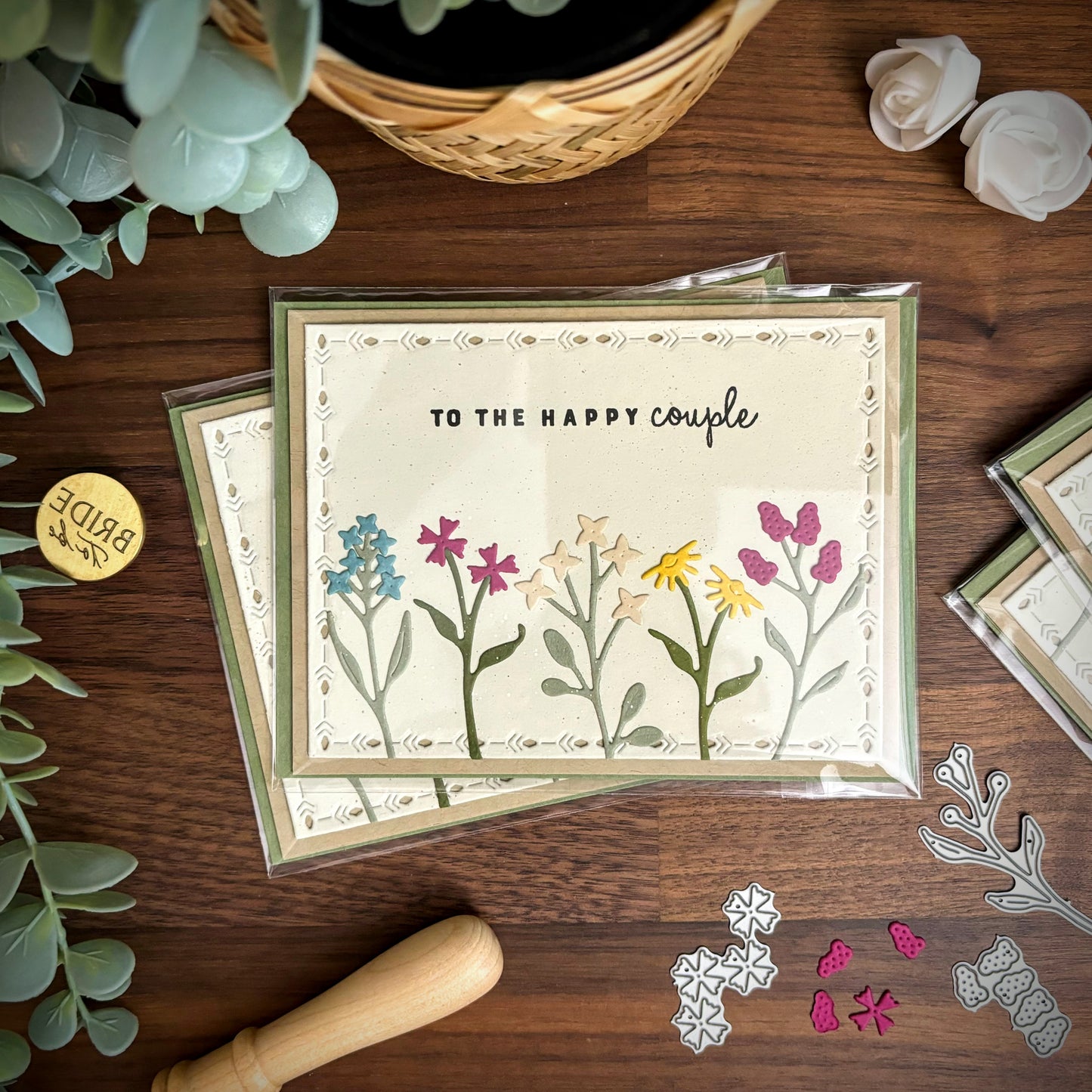 Boho Wildflowers Wedding Card