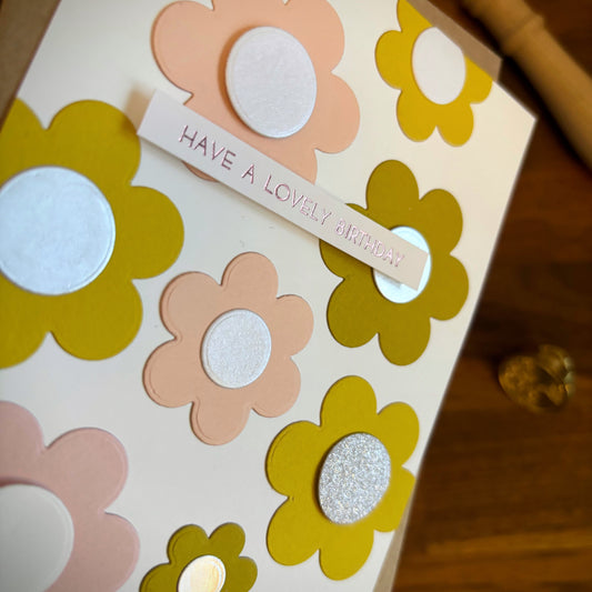 Retro Flowers (Birthday Card)