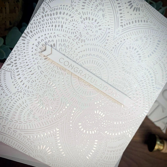 NEW Art Deco Silver Foil (Congrats)