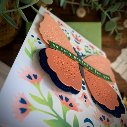 Boho Butterfly Card (Thank You / All-Occasion)