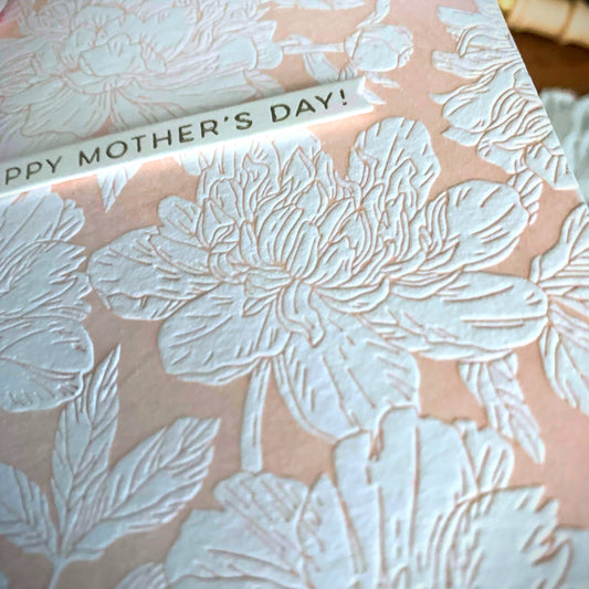 Pink Pressed Peonies Card (Mother's Day)