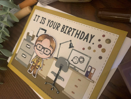 "The Office" Theme Birthday Card (Premium)