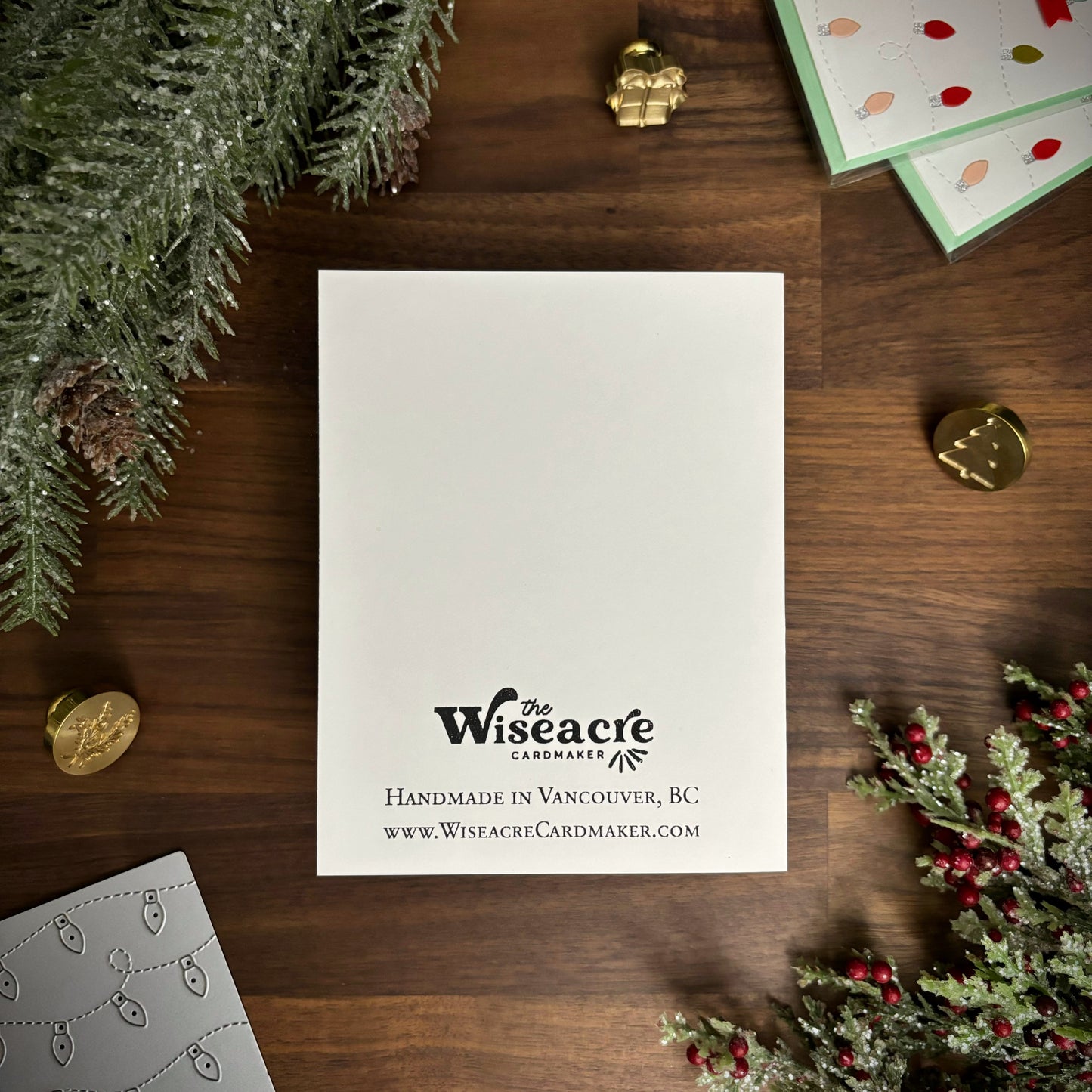 Christmas Lights Inlay Card (White)