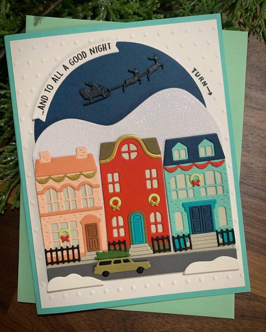 Interactive Christmas Village Card