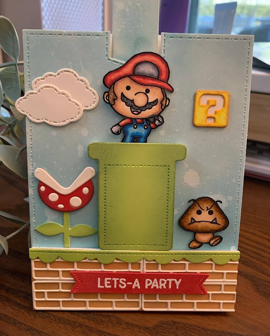 Interactive Super Mario Sliding Card (Birthday)