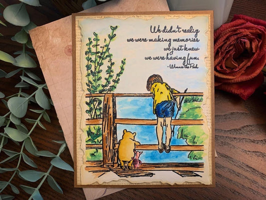 Winnie the Pooh + Christopher Robin Theme Card (All-Occasion)