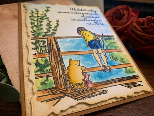 Winnie the Pooh + Christopher Robin Theme Card (All-Occasion)