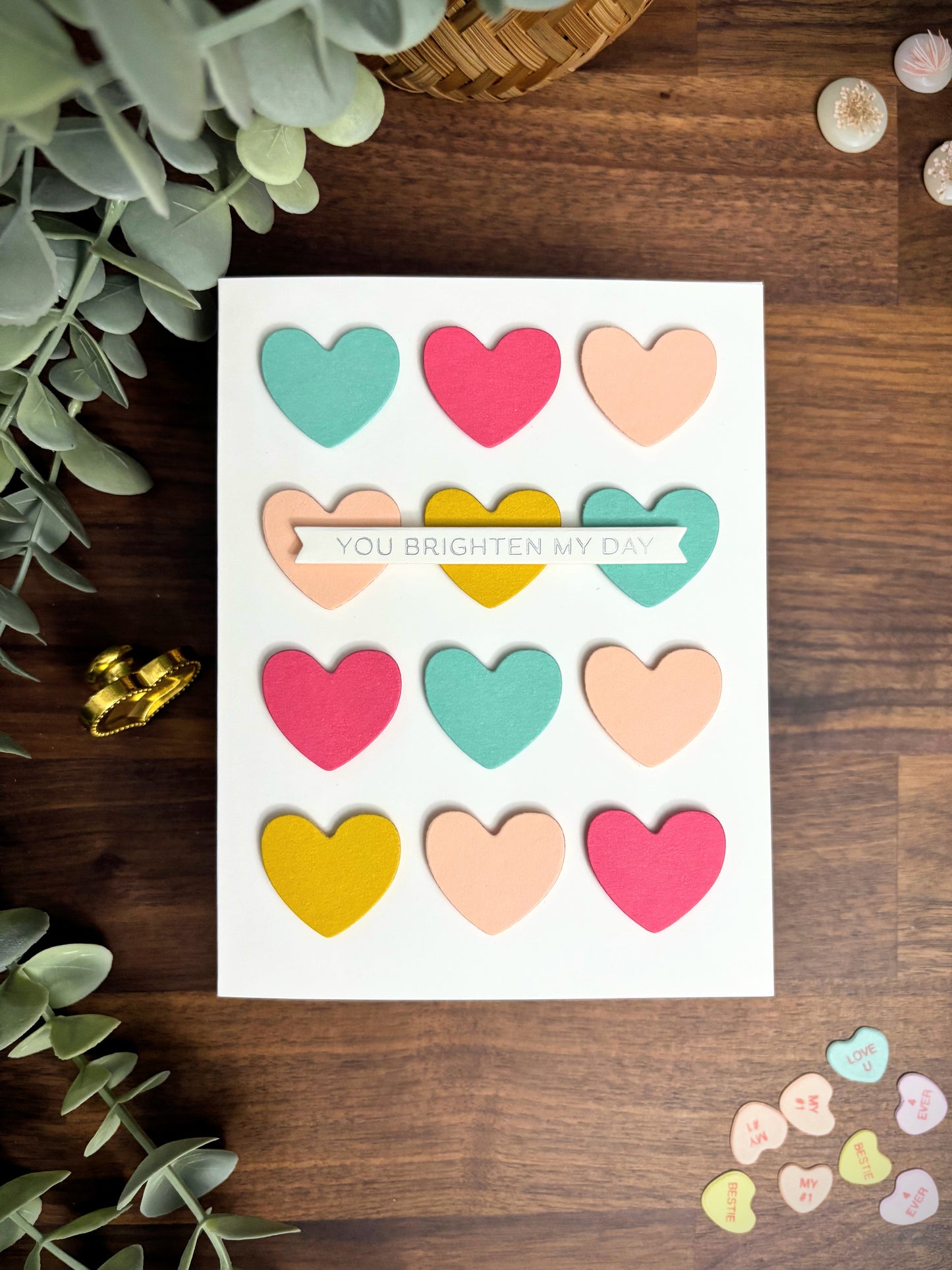 Modern Hearts (Pink + Yellow) (Valentine's Day)