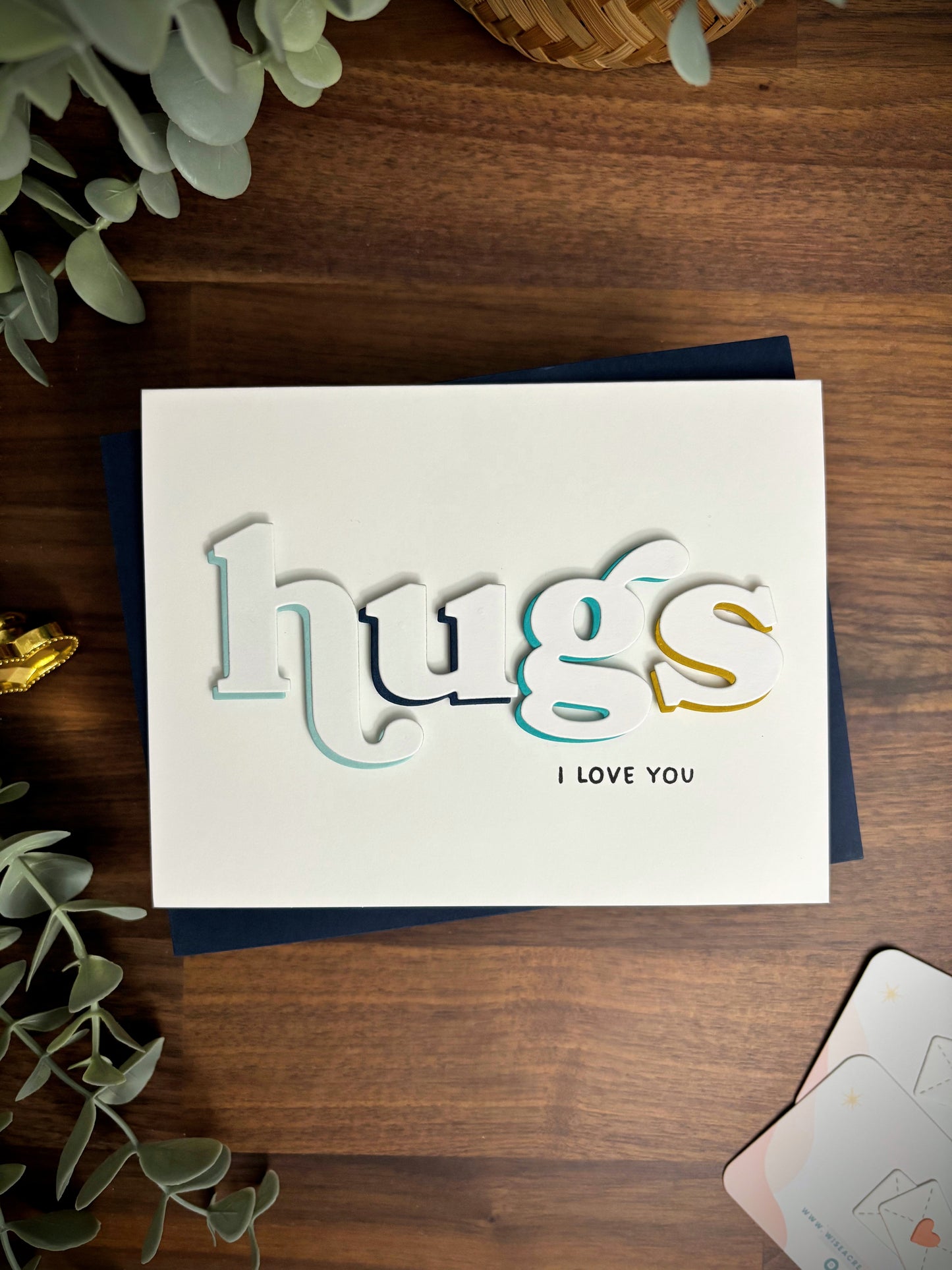 Hugs Typography (Love Themed Card)