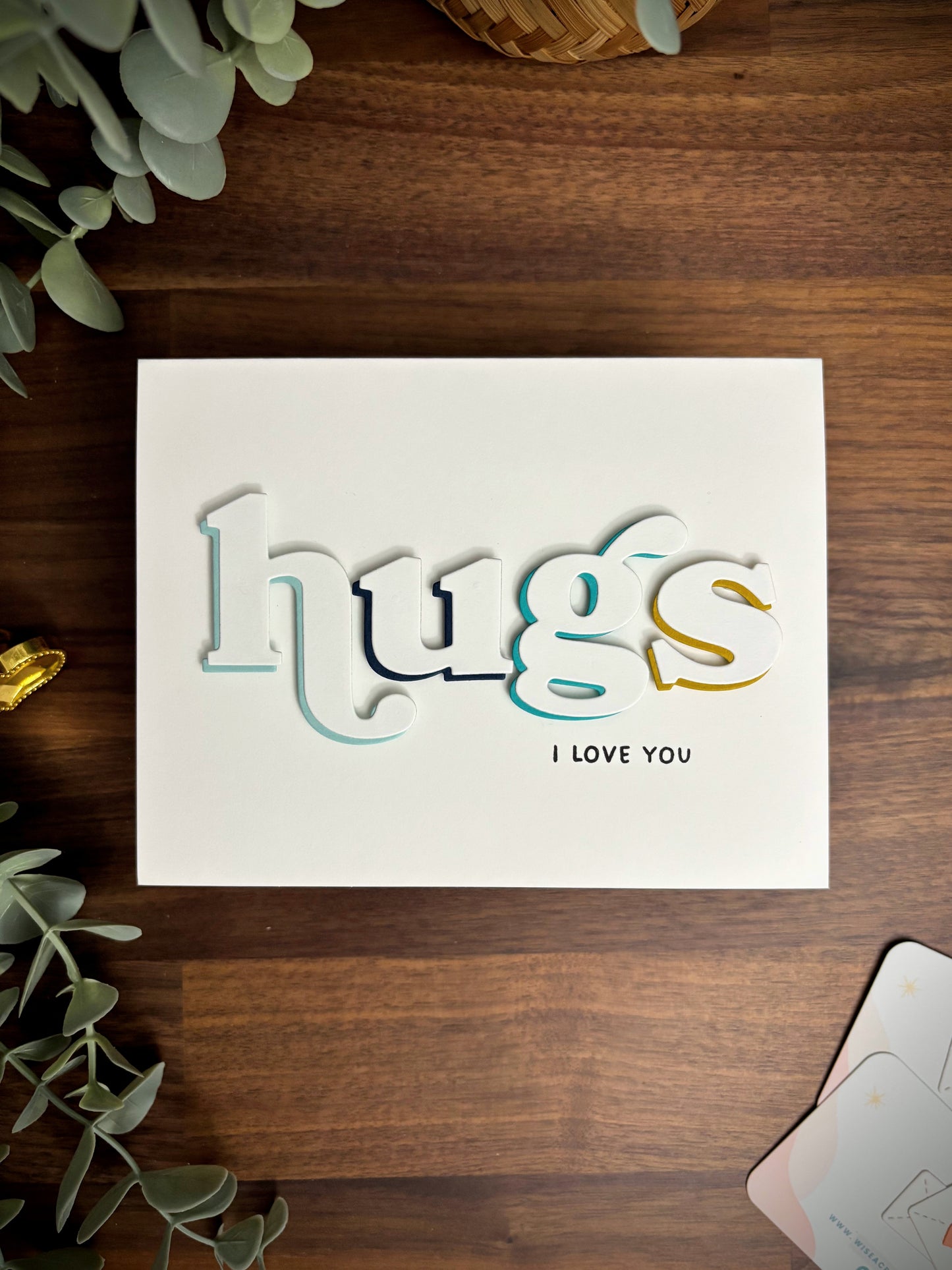 Hugs Typography (Love Themed Card)