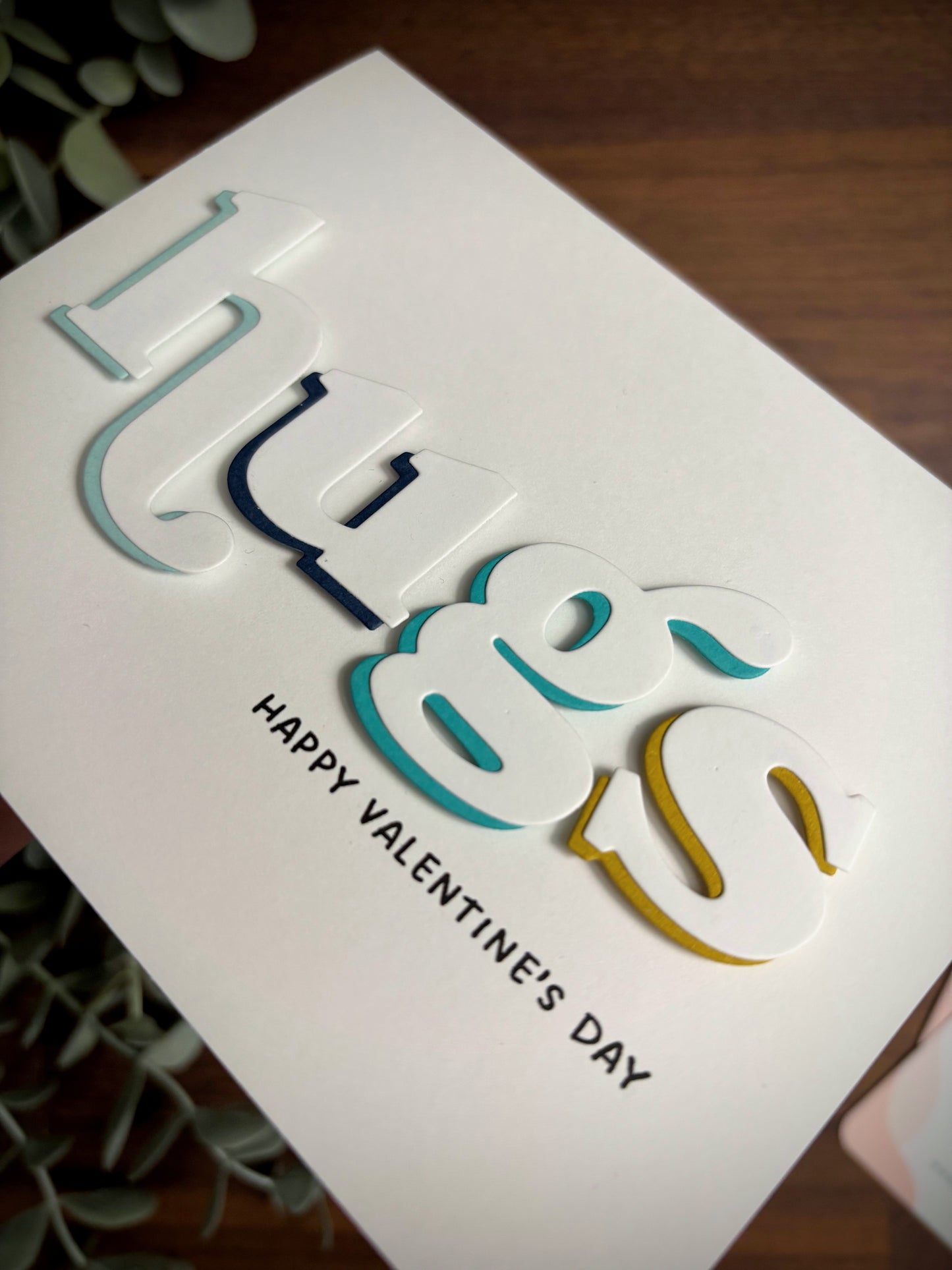 Hugs Typography (Valentine's Day Card)