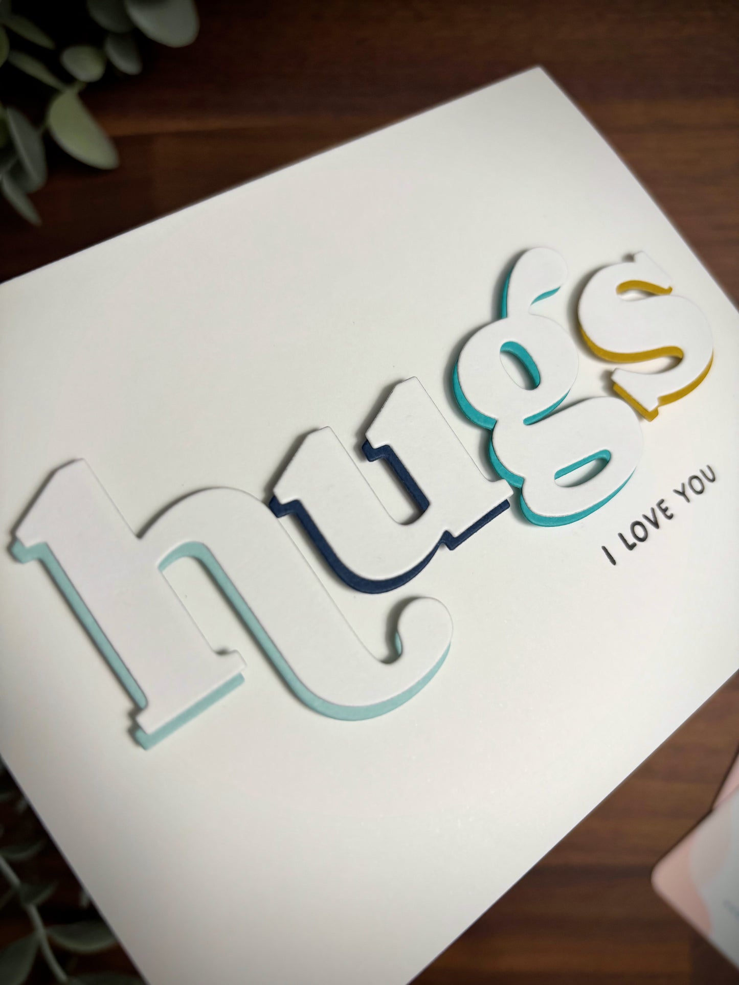 Hugs Typography (Love Themed Card)