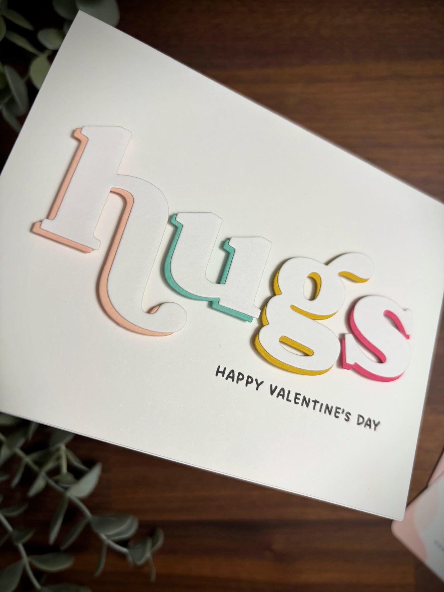 Hugs Typography (Valentine's Day Card)