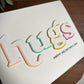 Hugs Typography (Valentine's Day Card)