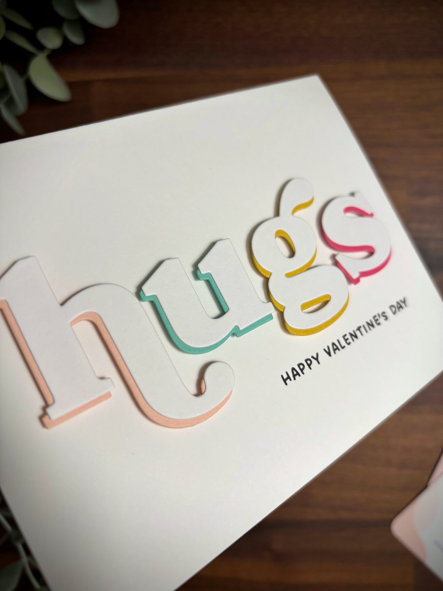 Hugs Typography (Valentine's Day Card)