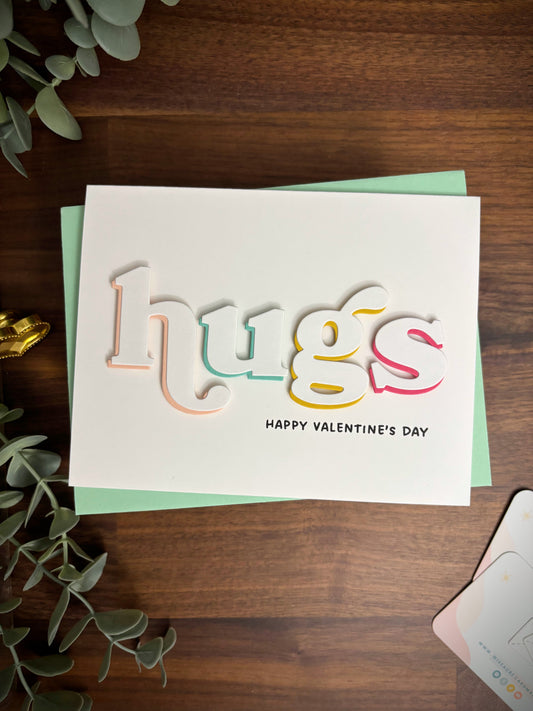 Hugs Typography (Valentine's Day Card)