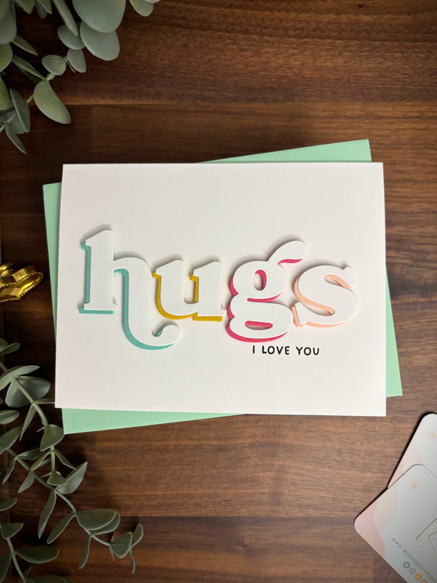 Hugs Typography (Love Themed Card)