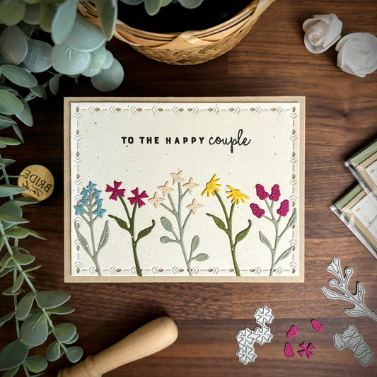 Boho Wildflowers Wedding Card