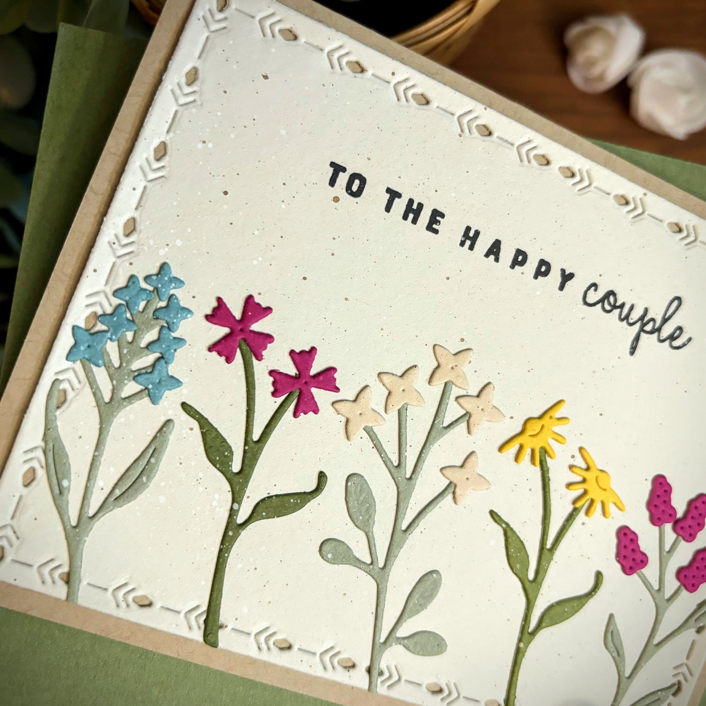 Boho Wildflowers Wedding Card