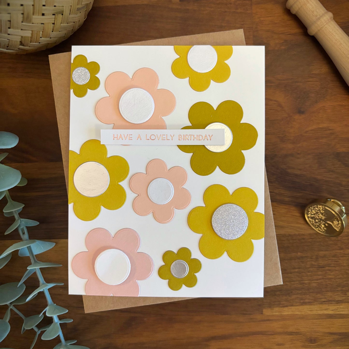 Retro Flowers (Birthday Card)