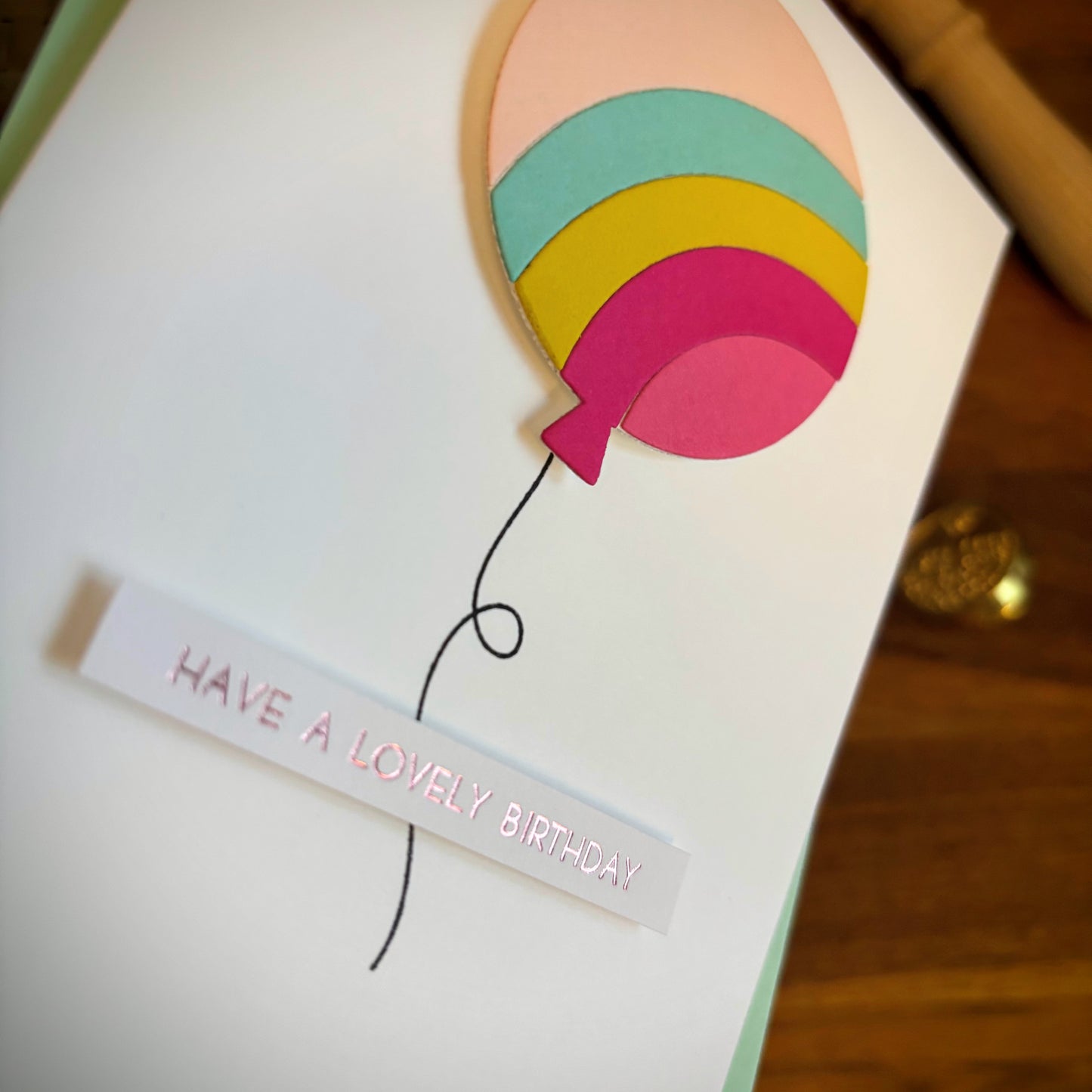 Rainbow Balloon (Birthday Card)