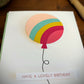Rainbow Balloon (Birthday Card)