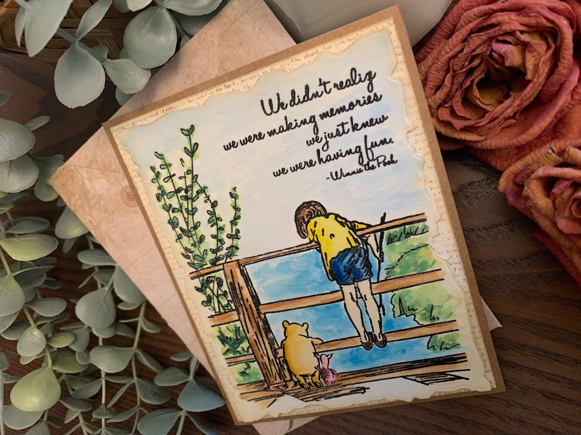 Winnie the Pooh + Christopher Robin Theme Card (All-Occasion)