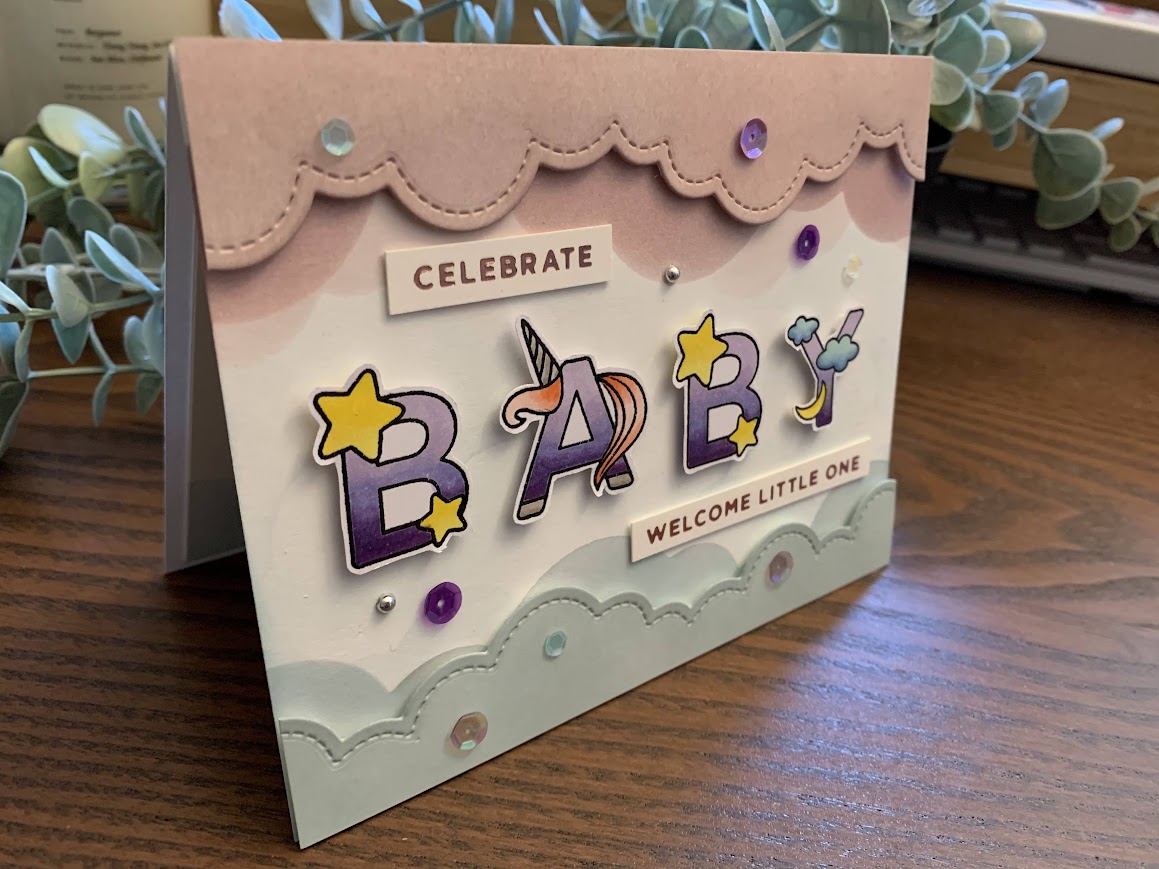 Whimsical CUSTOM Baby Name Card