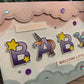 Whimsical CUSTOM Baby Name Card