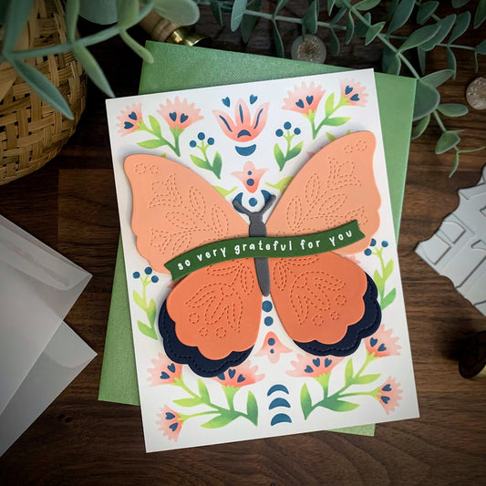 Boho Butterfly Card (Thank You / All-Occasion)