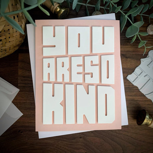 Modern Typography (Thank You Card)