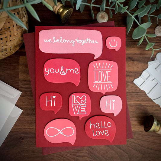 Speech Bubble Love Card (Valentine's Day, Anniversary, Love)