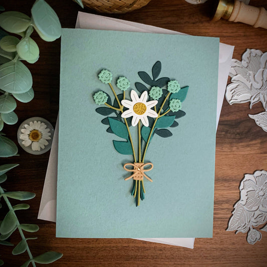 Simple Sage Bouquet Card (Wedding / All-Occasion)