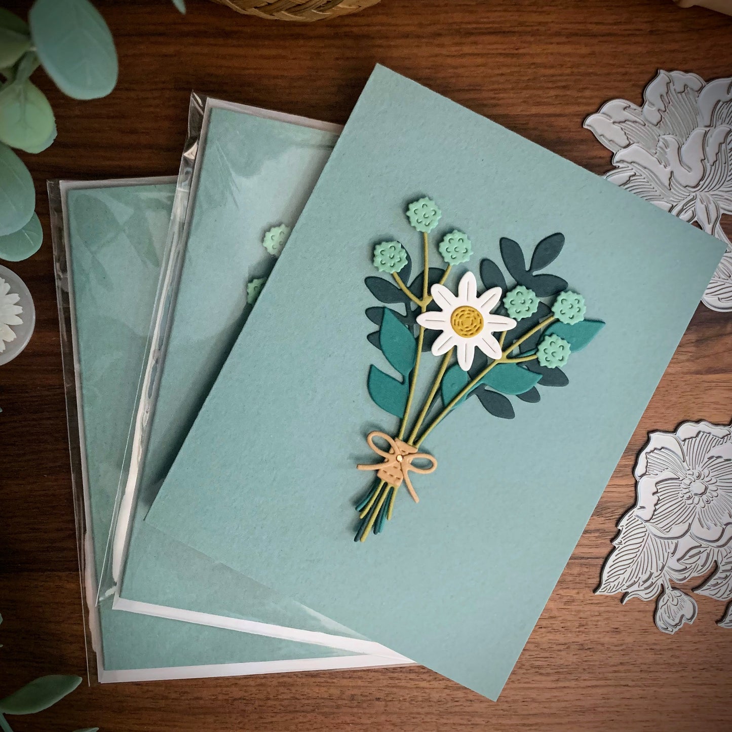 Simple Sage Bouquet Card (Wedding / All-Occasion)