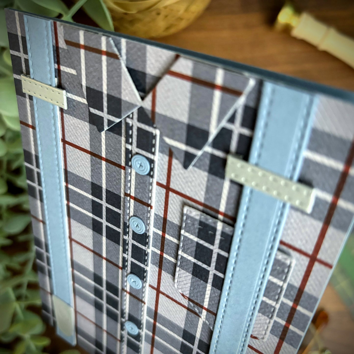 Plaid Shirt Card - Blue (All-Occasion)