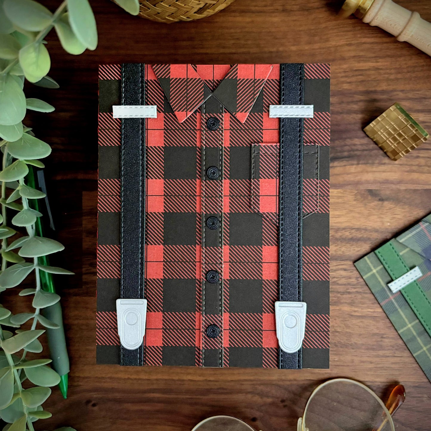 Plaid Shirt Card - Lumberjack Red (All-Occasion)