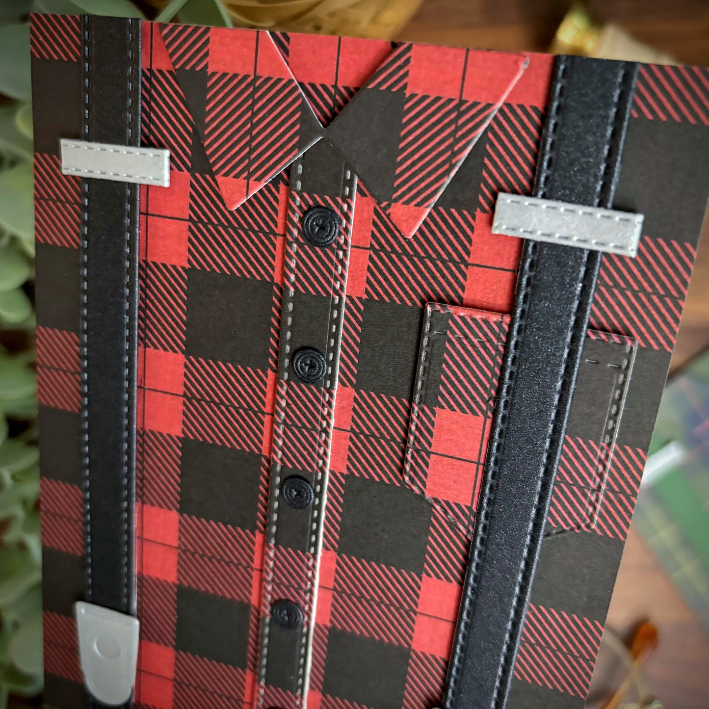 Plaid Shirt Card - Lumberjack Red (All-Occasion)