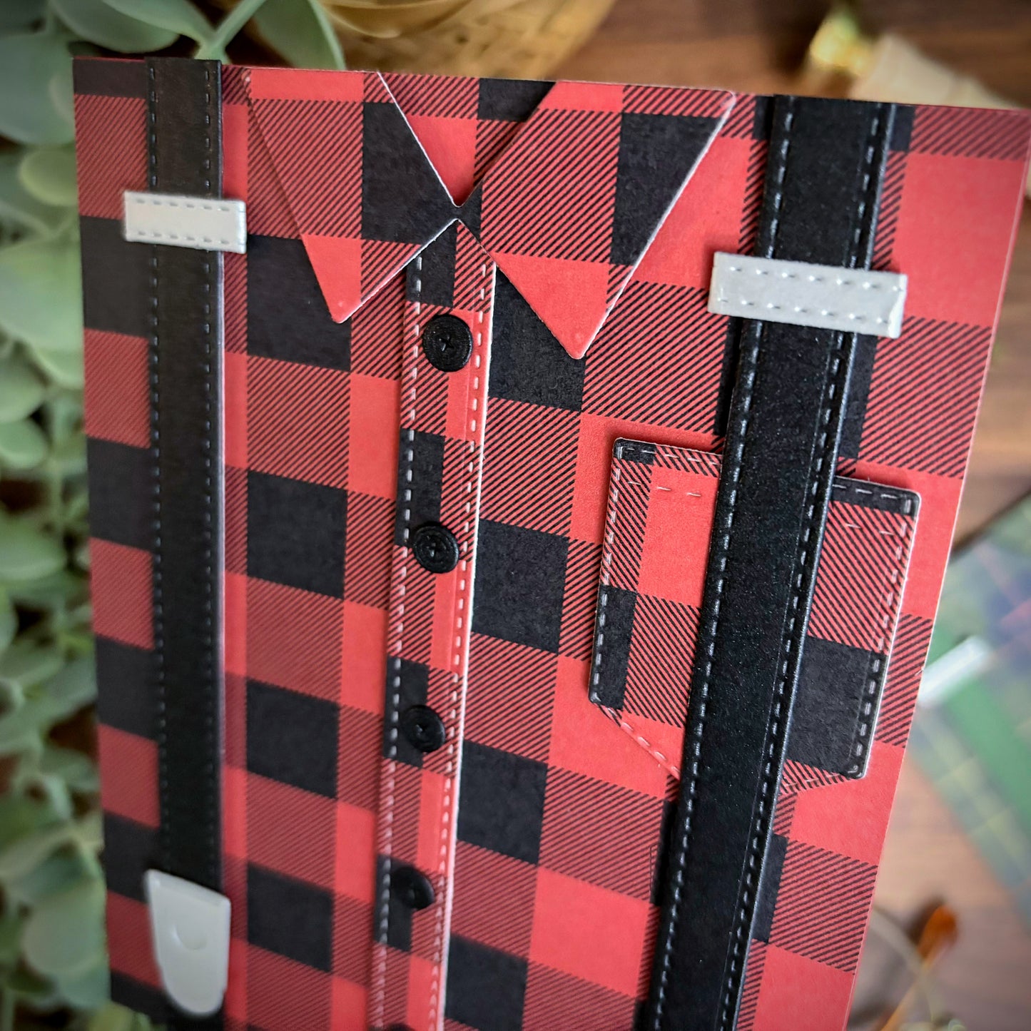 Plaid Shirt Card - Lumberjack Red (All-Occasion)