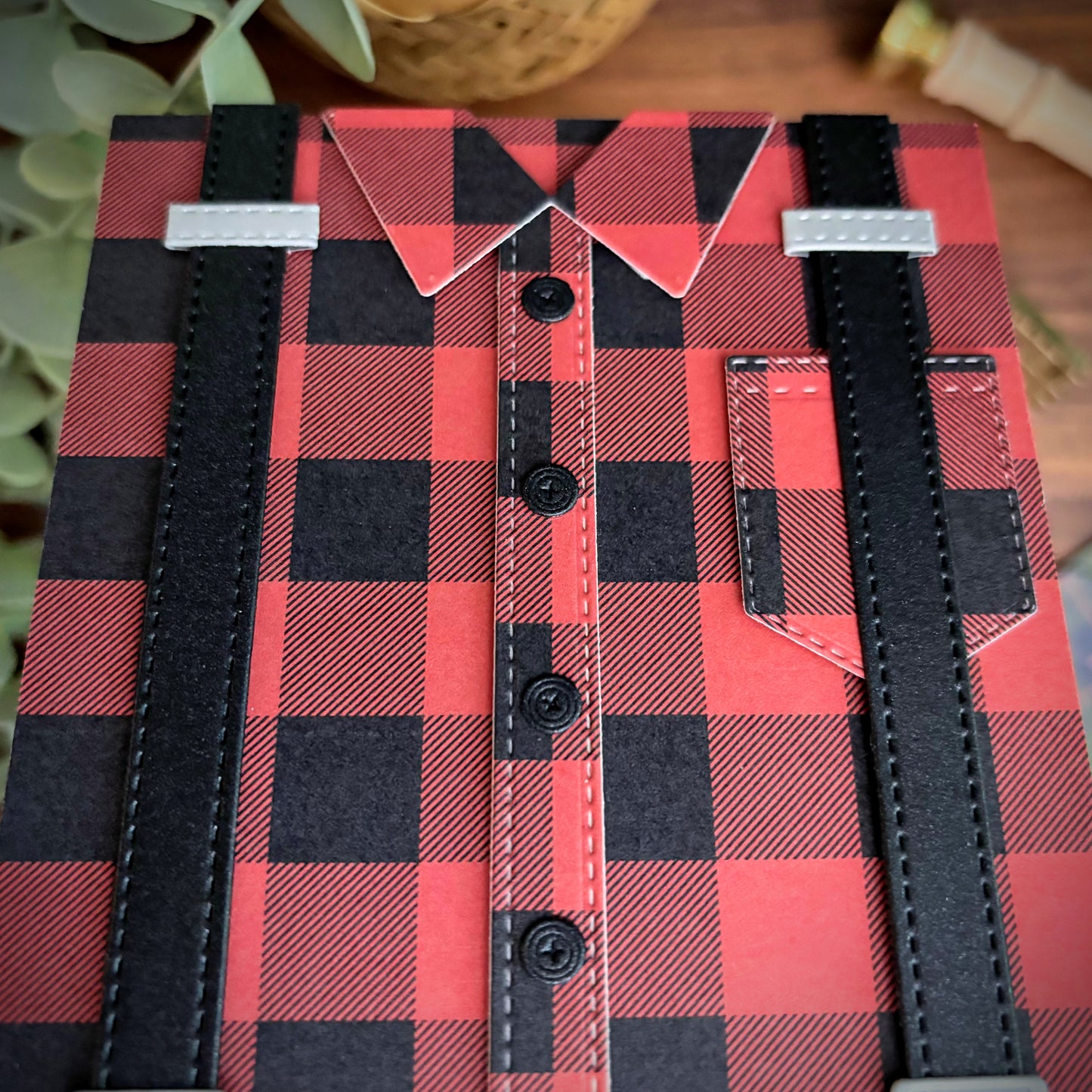 Plaid Shirt Card - Lumberjack Red (All-Occasion)