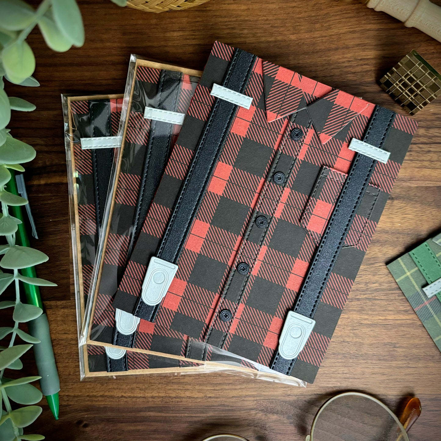 Plaid Shirt Card - Lumberjack Red (All-Occasion)