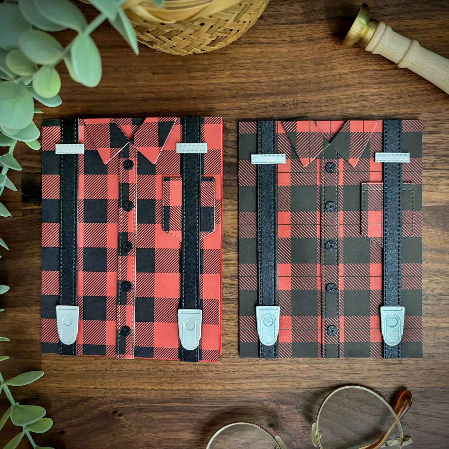 Plaid Shirt Card - Lumberjack Red (All-Occasion)