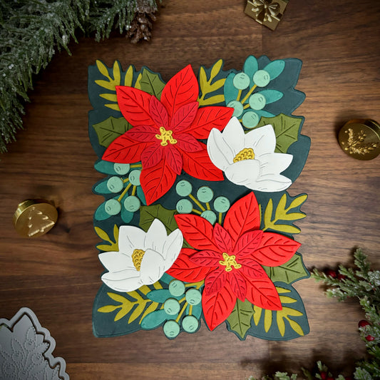 Festive Flowers Christmas Card