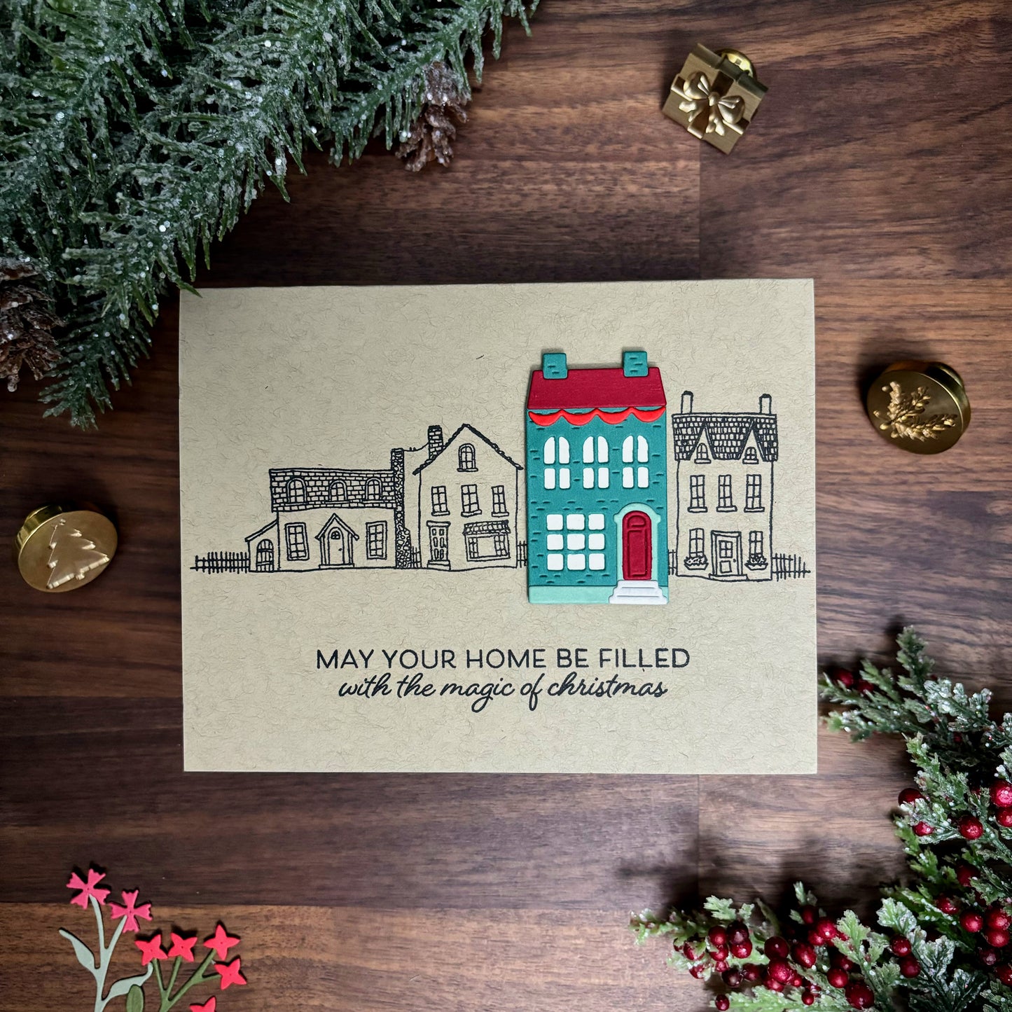 Christmas House Card (Green)